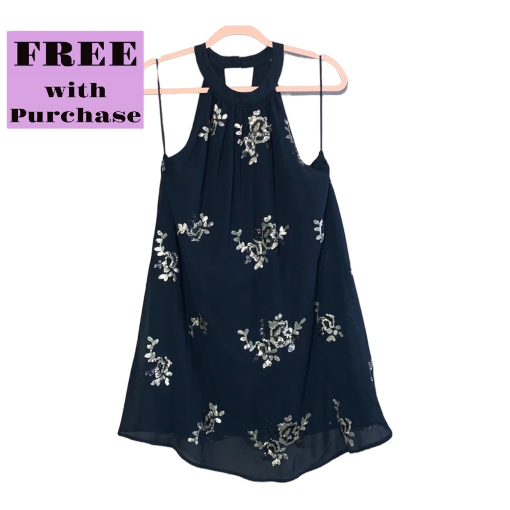 B-Sharp Halter Neck Sequined Dress